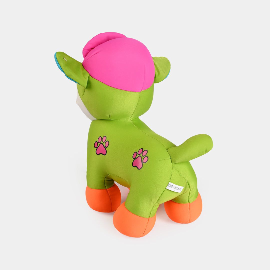 Soft Bean Cute Dog With Cap Toy - Yellow