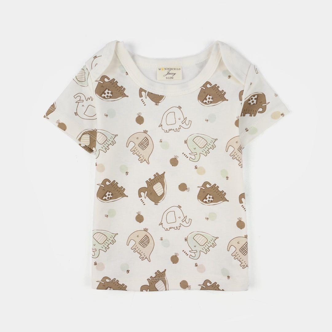 Infant Boys Jersey/Terry 3Pc Suit 287-016 E-C-BEIGE