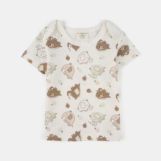 Infant Boys Jersey/Terry 3Pc Suit 287-016 E-C-BEIGE