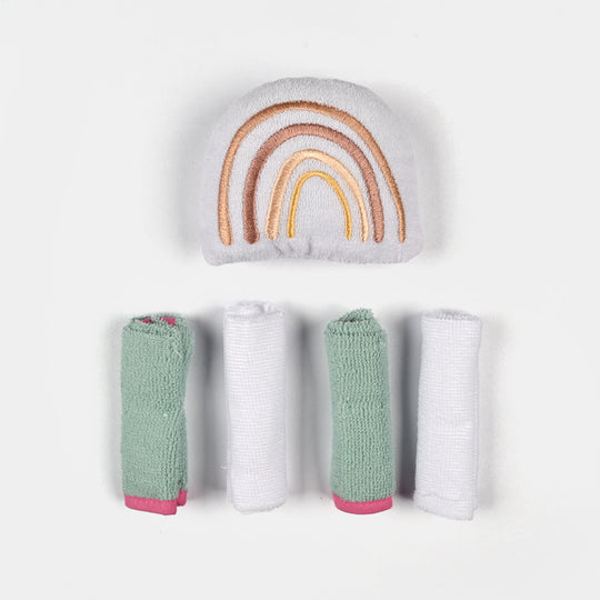 Baby Bath Towel + 4PCs Face Towel