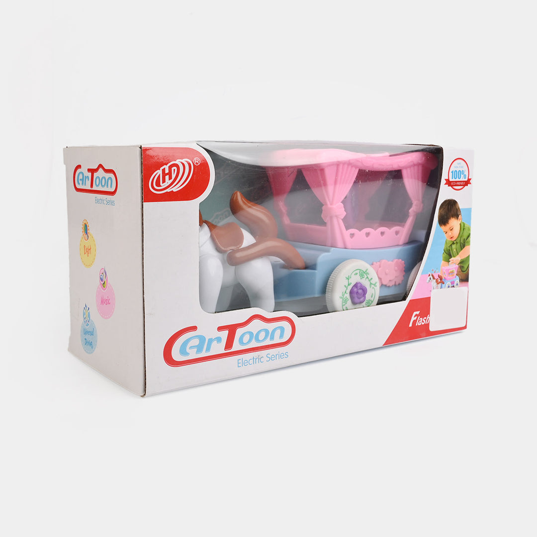 Cartoon Electric Horse Carriage Toy Set