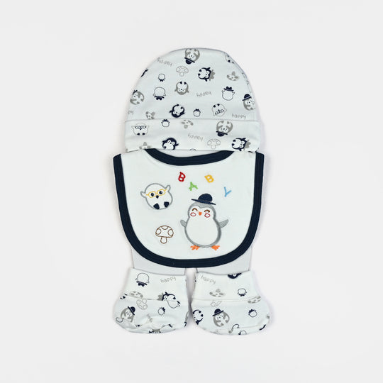 Baby Socks & Cap Bib Set | 4PCs