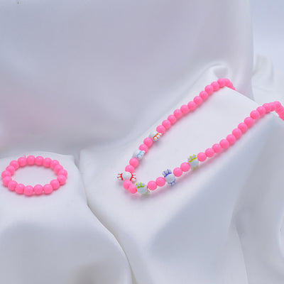 Elegant Beaded Necklace & Bracelet For Girls