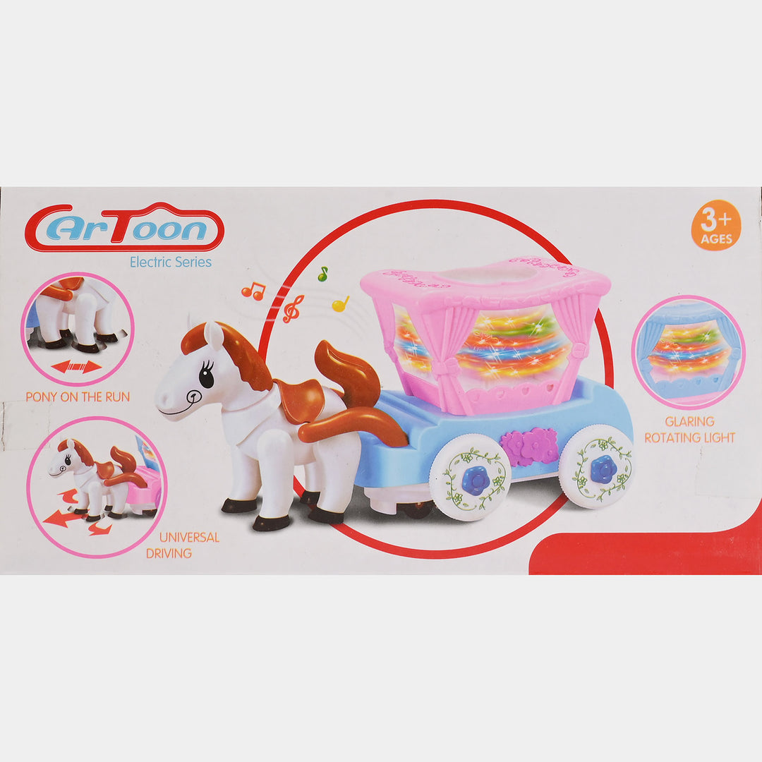 Cartoon Electric Horse Carriage Toy Set