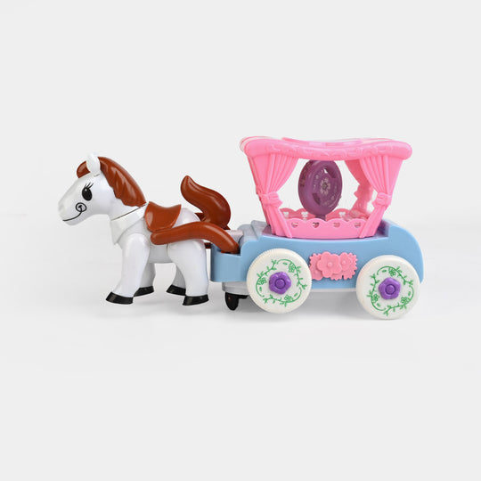 Cartoon Electric Horse Carriage Toy Set