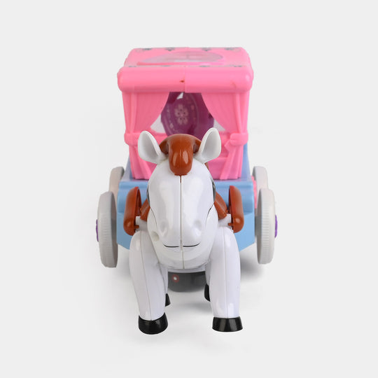 Cartoon Electric Horse Carriage Toy Set