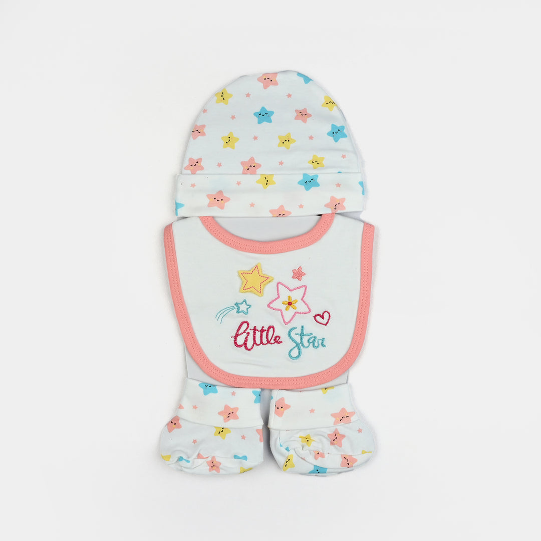 Baby Socks & Cap Bib Set | 4PCs