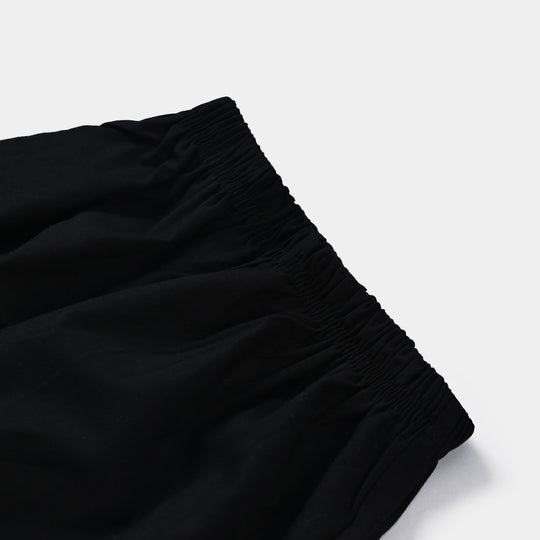 Girls Cotton Trouser -BLACK