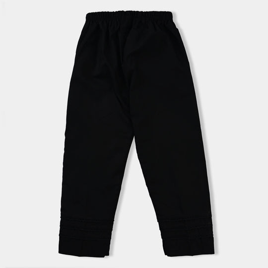 Girls Cotton Trouser -BLACK