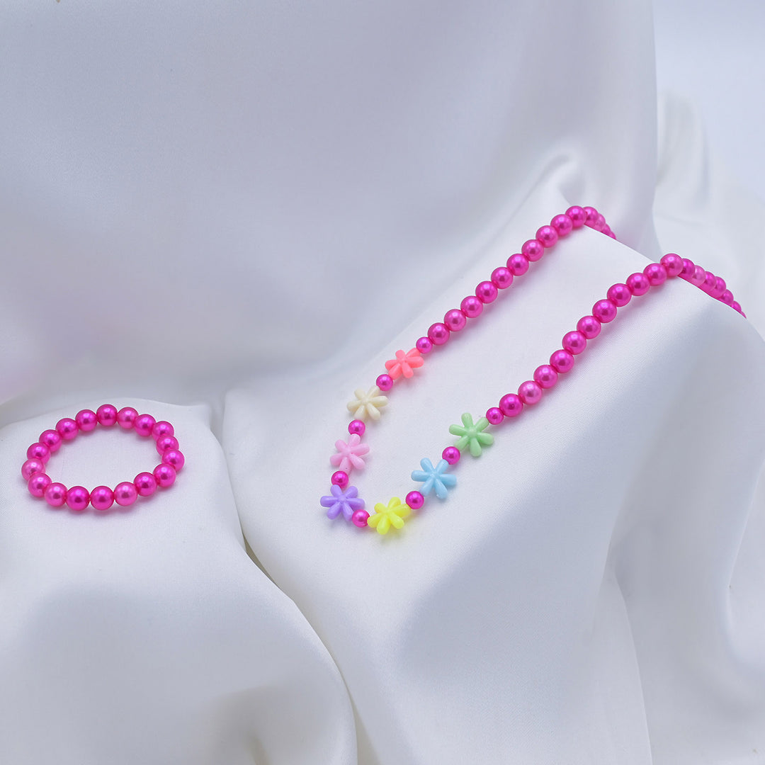 Elegant Beaded Necklace & Bracelet For Girls