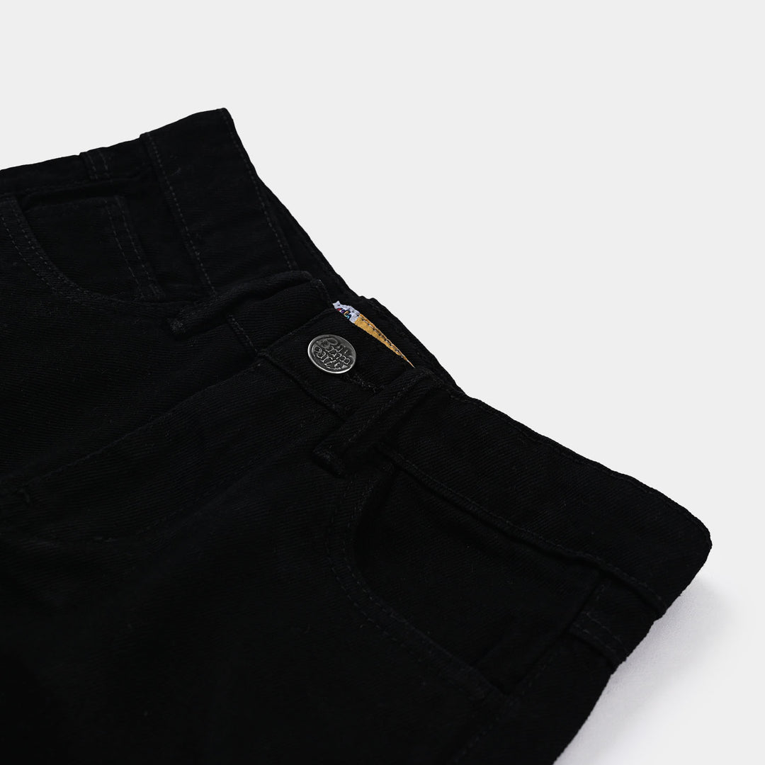 Boys Denim Short Basic -BLACK