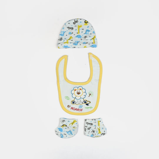 Baby Socks & Cap Bib Set | 4PCs