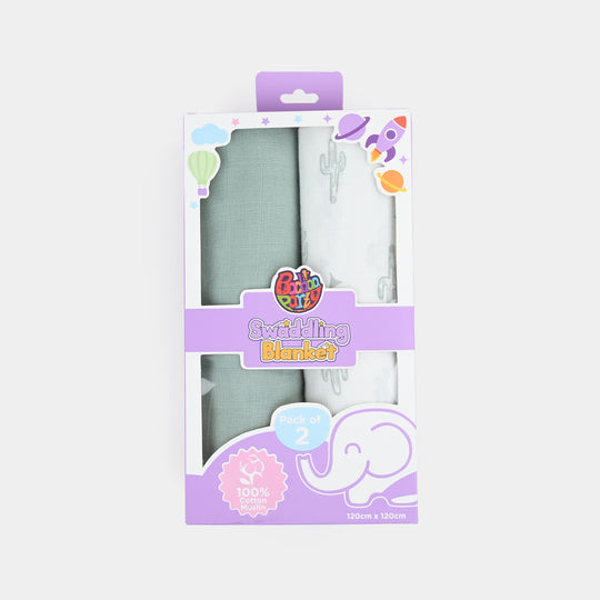 Muslin Baby Swaddle Blanket | 2PCs