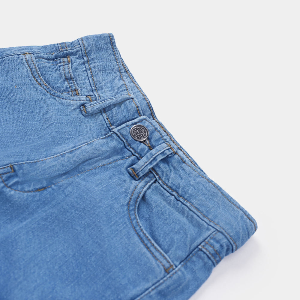 Boys Denim Short Basic-Mid Blue