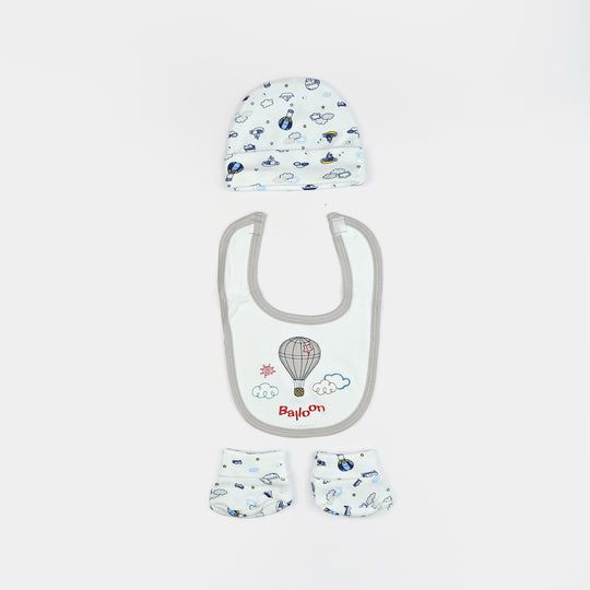 Baby Socks & Cap Bib Set | 4PCs