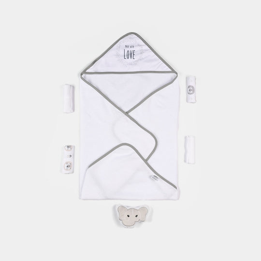 Baby Bath Towel + 4PCs Face Towel