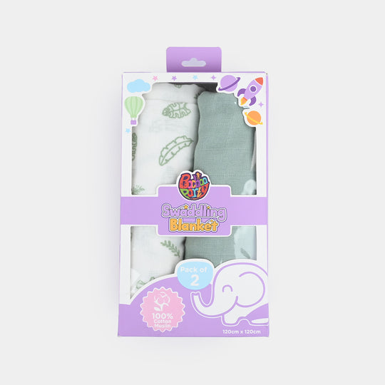 Muslin Baby Swaddle Blanket | 2PCs