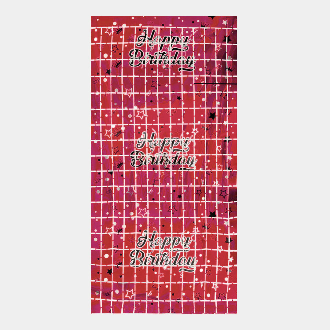 Happy Birthday Hanging Item Foil Curtain