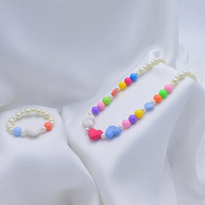 Elegant Beaded Necklace & Bracelet For Girls