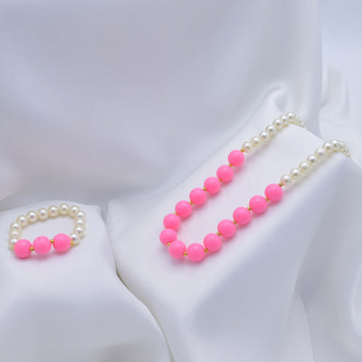 Elegant Beaded Necklace & Bracelet For Girls