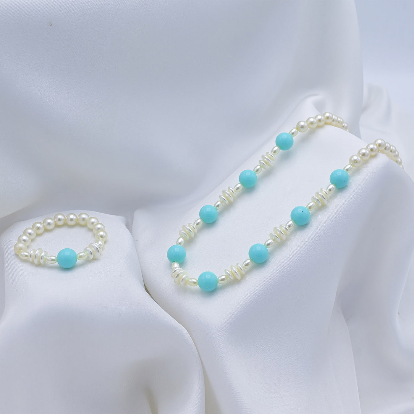 Elegant Beaded Necklace & Bracelet For Girls