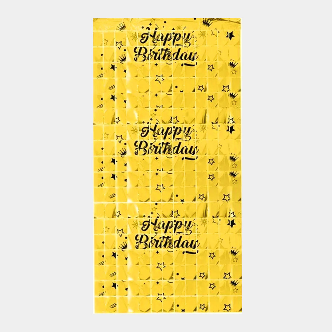 Happy Birthday Hanging Item Foil Curtain