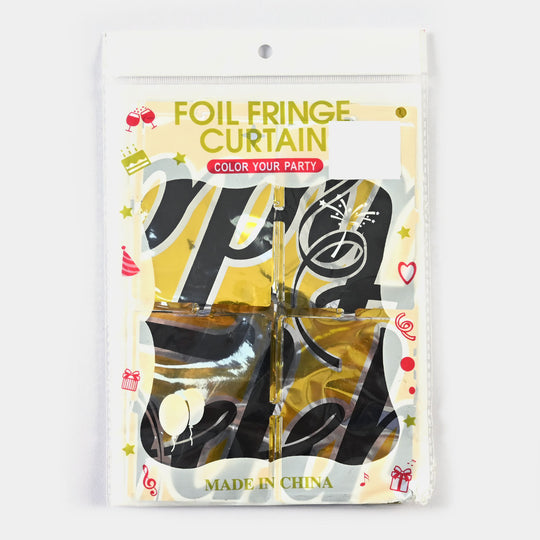 Happy Birthday Hanging Item Foil Curtain