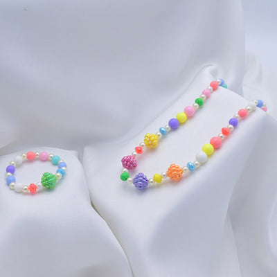 Elegant Beaded Necklace & Bracelet For Girls