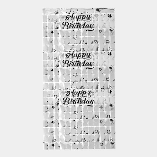 Happy Birthday Hanging Item Foil Curtain