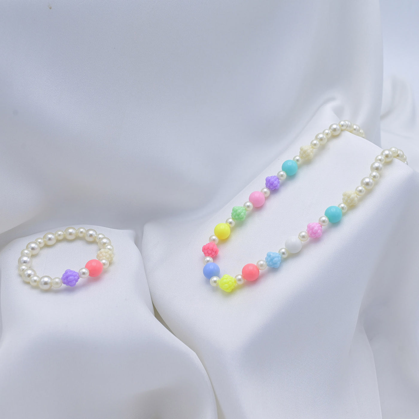 Elegant Beaded Necklace & Bracelet For Girls