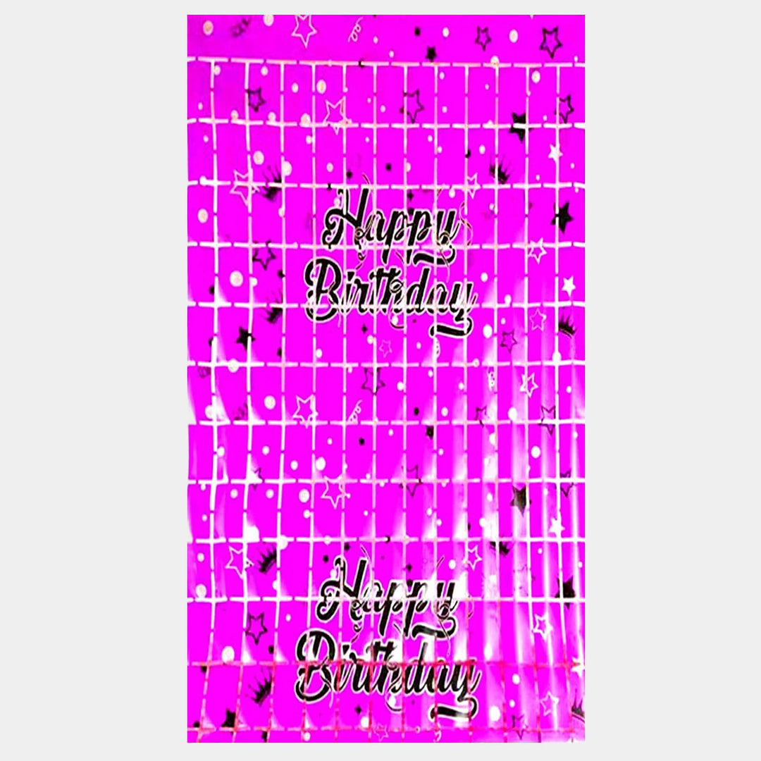 Happy Birthday Hanging Item Foil Curtain