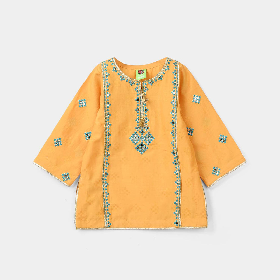 Infant Girls Jacquard 3Pcs (Ishq) – Yellow