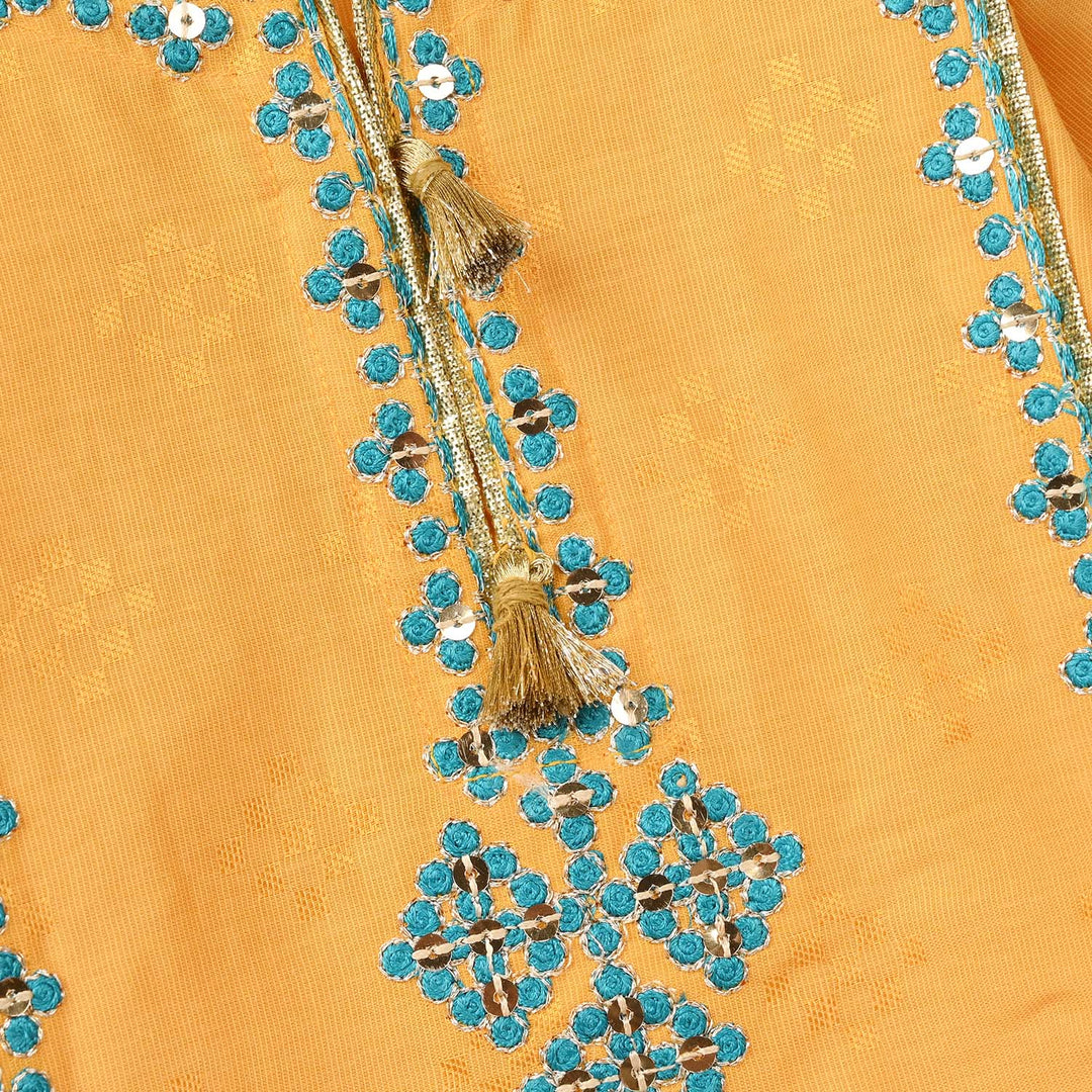 Infant Girls Jacquard 3Pcs (Ishq) – Yellow