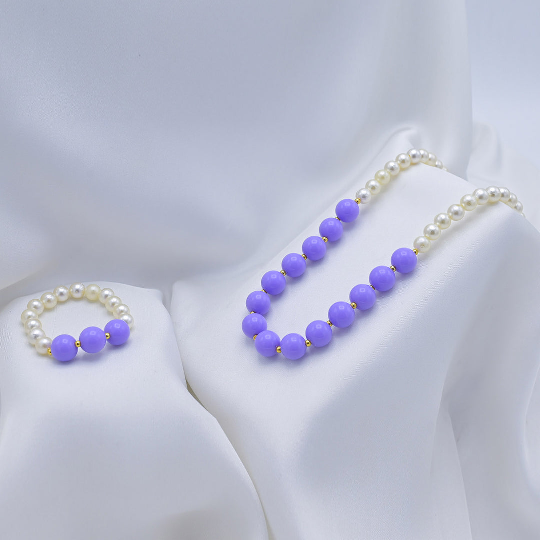 Elegant Beaded Necklace & Bracelet For Girls