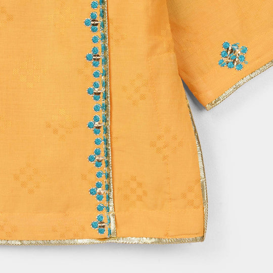 Infant Girls Jacquard 3Pcs (Ishq) – Yellow