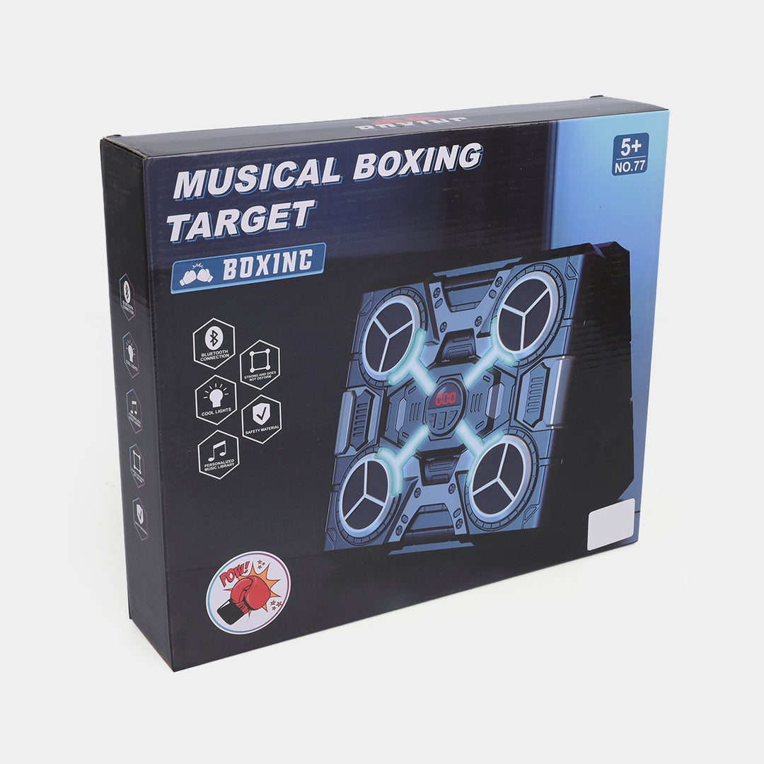 Electronic Musical Boxing Trainer with Gloves – Light, Music & Reaction Game