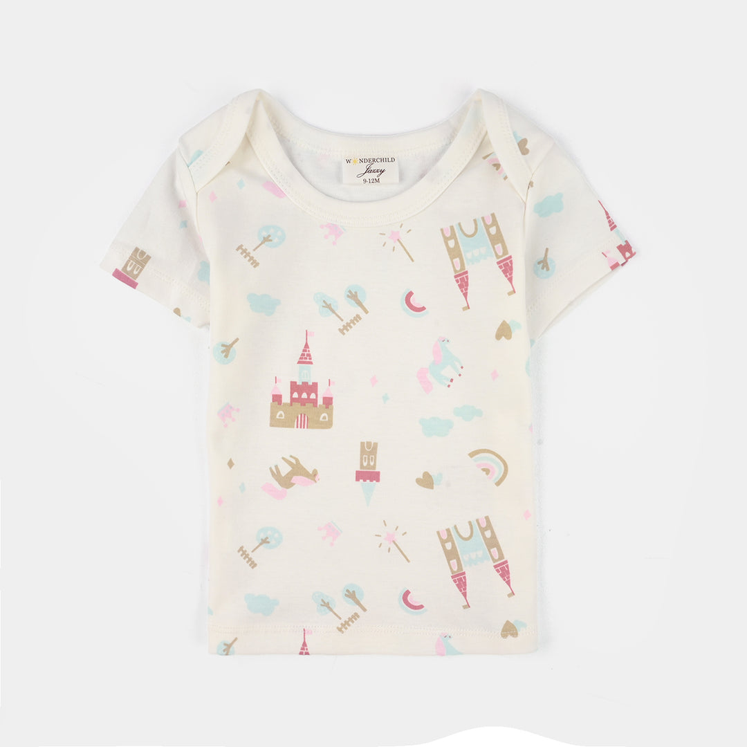 Infant Girls Jersey Terry 3Pc Suit - Grey