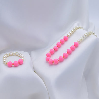 Elegant Beaded Necklace & Bracelet For Girls