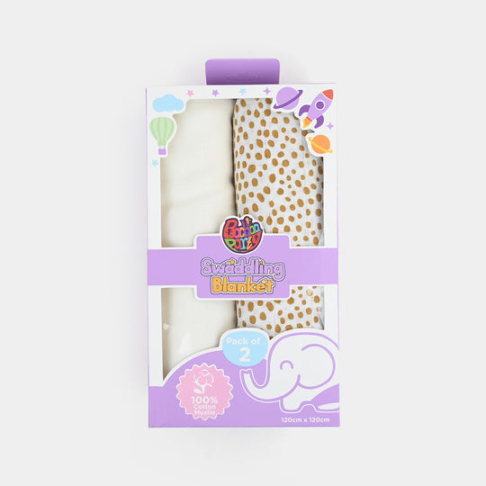 Muslin Baby Swaddle Blanket | 2PCs