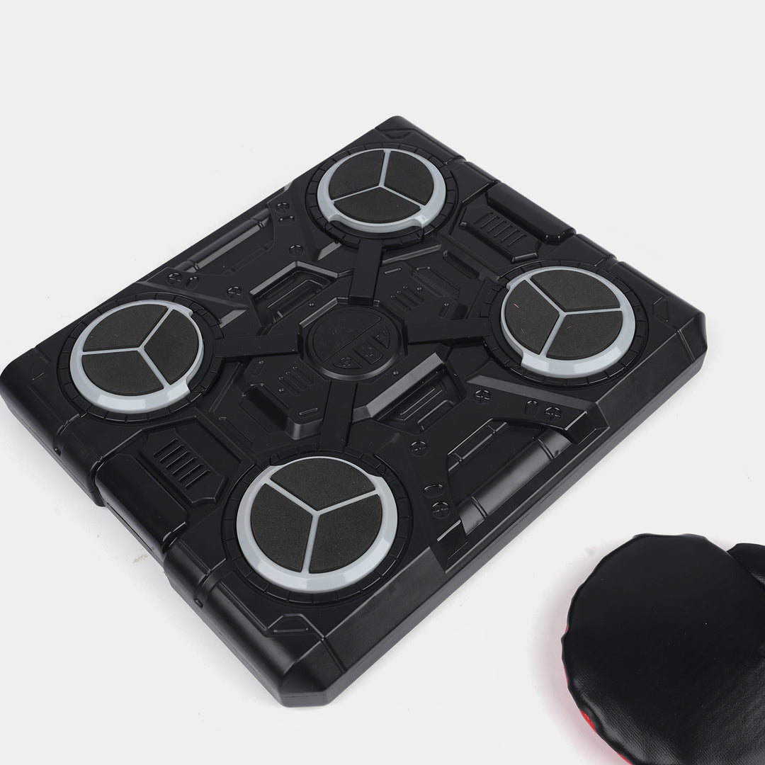 Electronic Musical Boxing Trainer with Gloves – Light, Music & Reaction Game