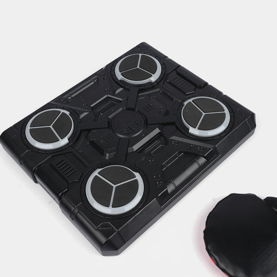 Electronic Musical Boxing Trainer with Gloves – Light, Music & Reaction Game