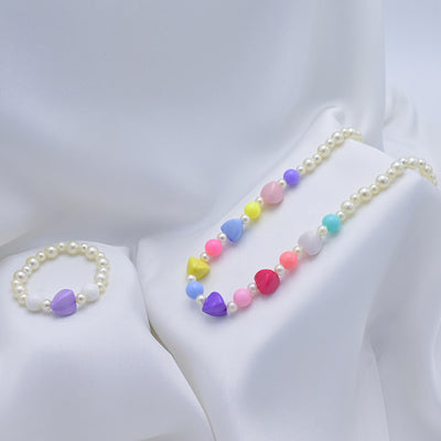 Elegant Beaded Necklace & Bracelet For Girls