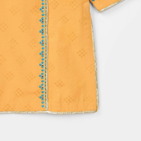 Girls Jacquard 3Pcs (Ishq) - Yellow
