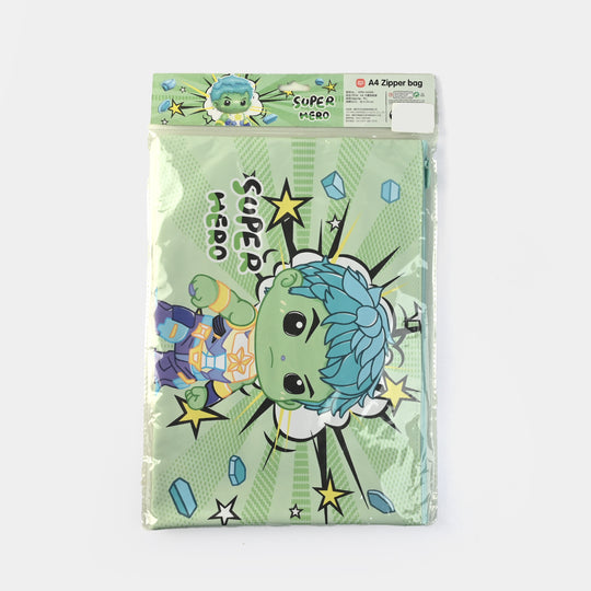 Zipper Stationery Pouch A4 For Kids