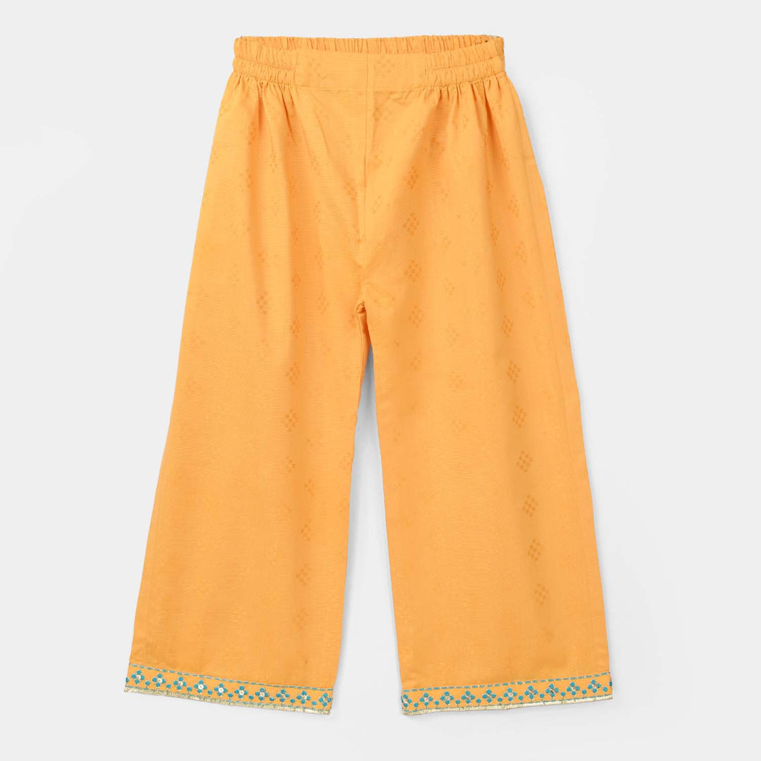 Girls Jacquard 3Pcs (Ishq) - Yellow