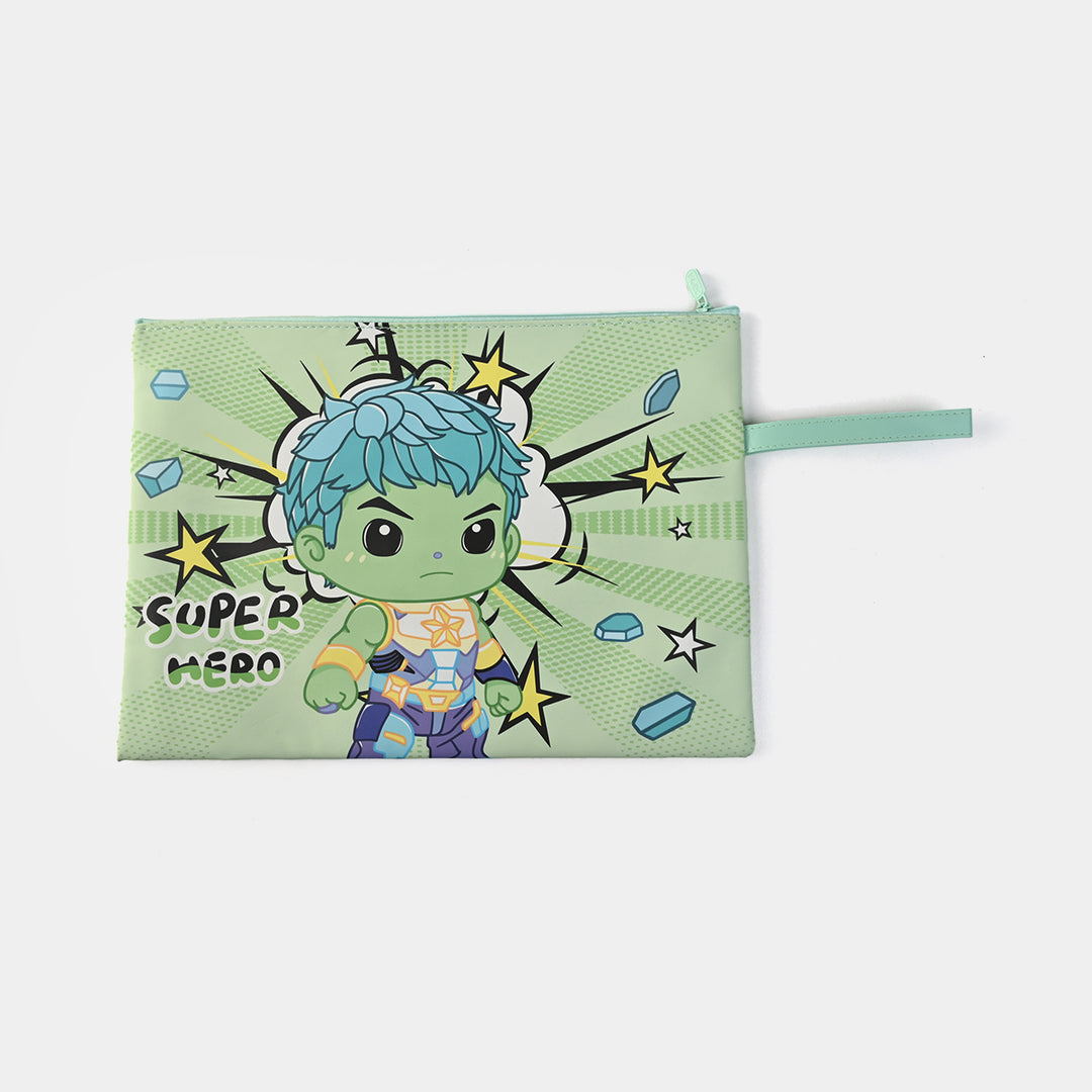 Zipper Stationery Pouch A4 For Kids