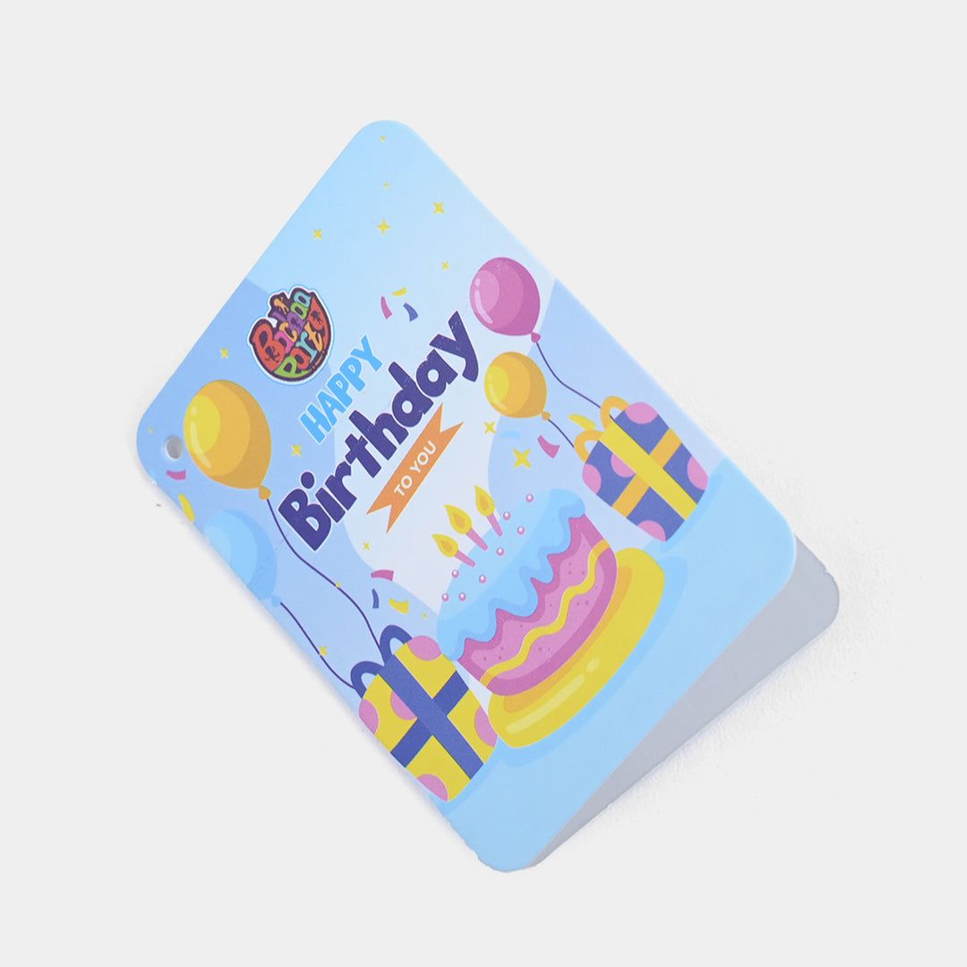 Happy Birthday Mini Greeting Card Sky Blue