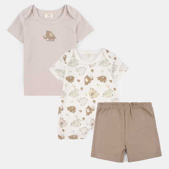 Infant Boys Jersey/Terry 3Pc Suit 287-014 E-C-GREY