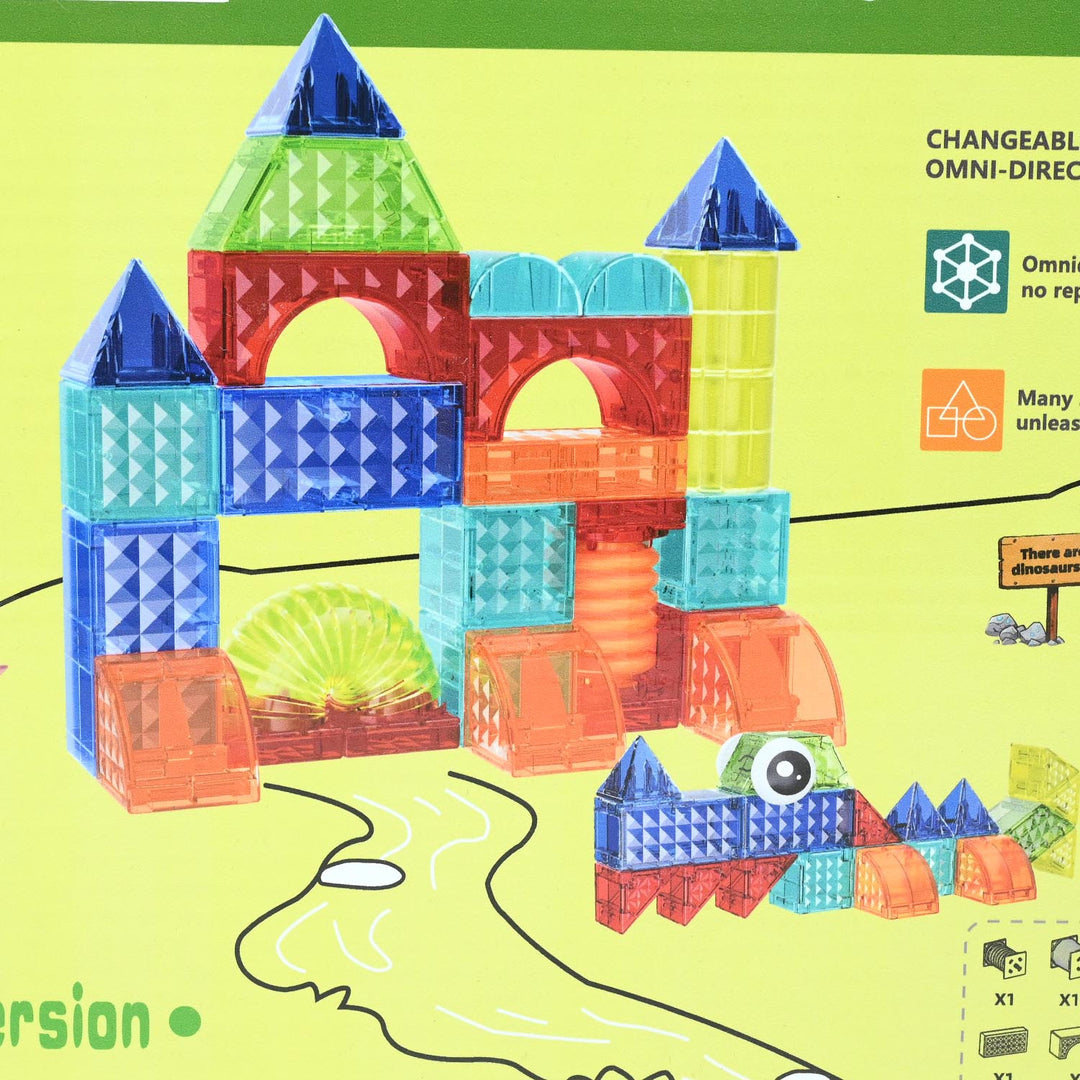 Kids Magnetic Tiles Building Blocks Educational STEM Set K80019