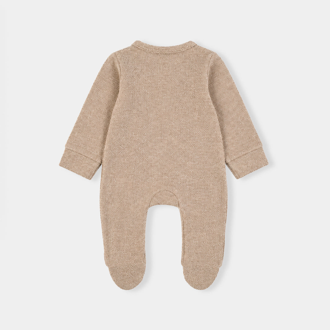 Infant Girls Sherpa Romper Cozy Peanut 2-BROWN